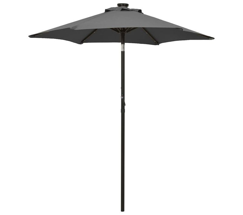 Parasol Avec Lumières LED Anthracite 200 X 211 Cm Aluminium 02_0008089