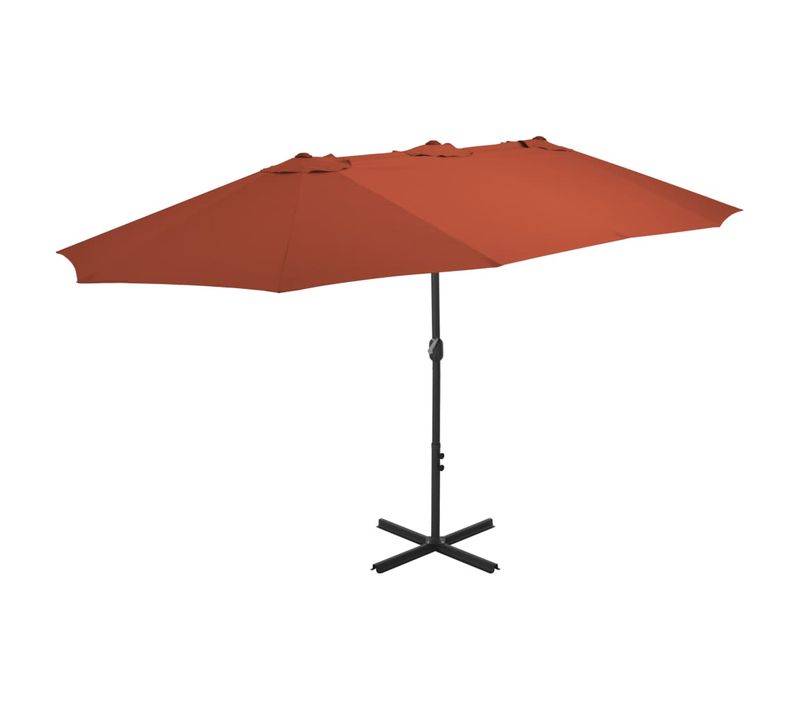 Parasol Avec Poteau En Aluminium 460 X 270 Cm Orange 02_0008137