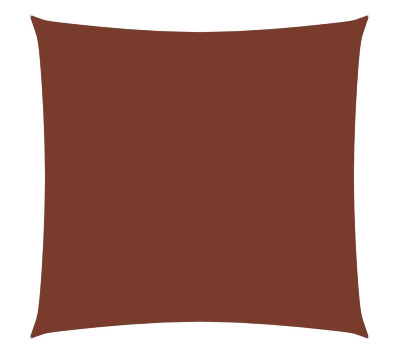 Voile Toile D'ombrage Parasol Tissu Oxford Carré 5 X 5 M Terre Cuite 02_0009521