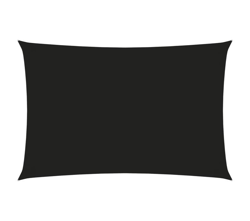 Voile Toile D'ombrage Parasol Tissu Oxford Rectangulaire 2,5 X 4,5 M Noir 02_0009577