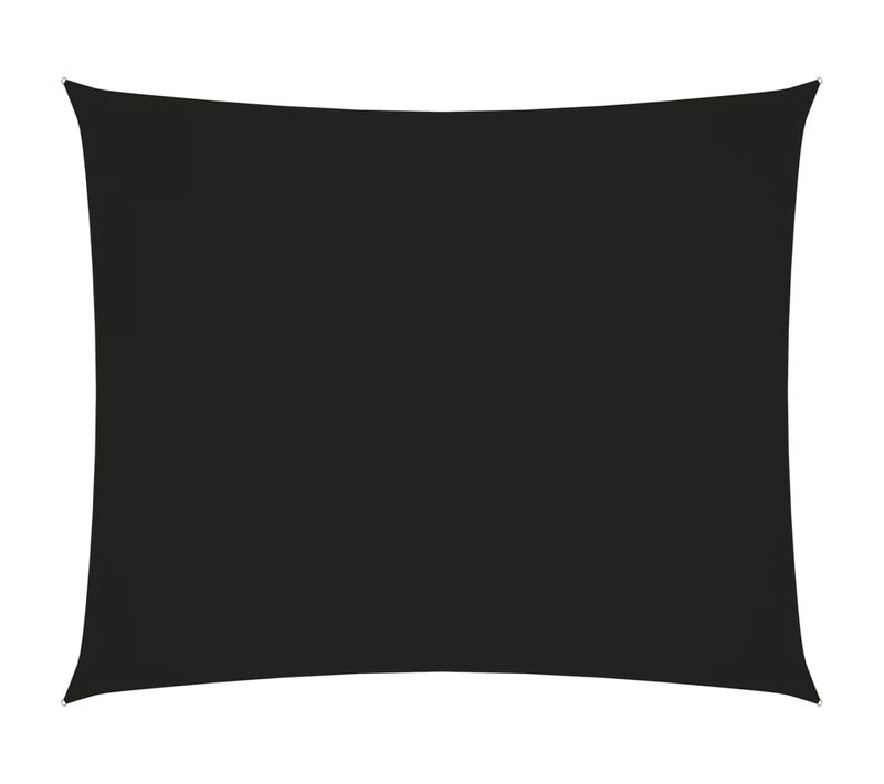 Voile Toile D'ombrage Parasol Tissu Oxford Rectangulaire 3 X 4 M Noir 02_0009665