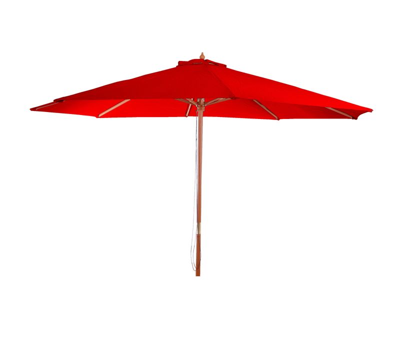 Parasol De Jardin D. 3,5m Octogonal Polyester/bois 7kg Bordeaux 04_0003822