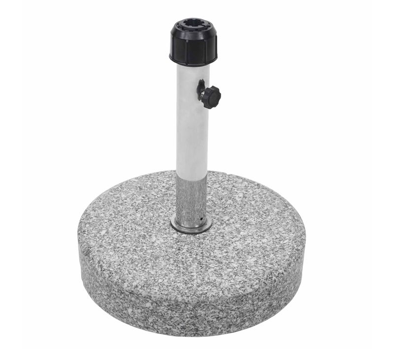 Pied De Parasol Support Granit 24kg Rond Gris Poignées De Transport 04_0003906