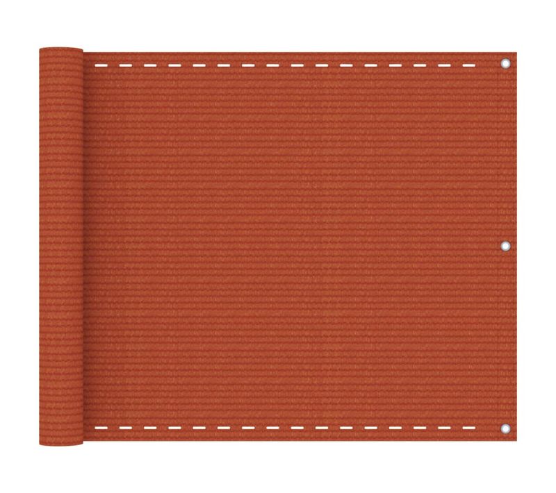 Écran De Balcon Brise Pare Vue Protection Confidentialité 75 X 500 Cm Pehd Orange 02_