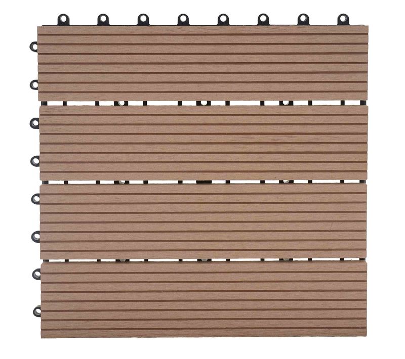 Dalles De Terrasse X11 Aspect Bois En Wpc 30x30cm Clipsable 1m² Balcon Jardin Extérieur 04_0005500