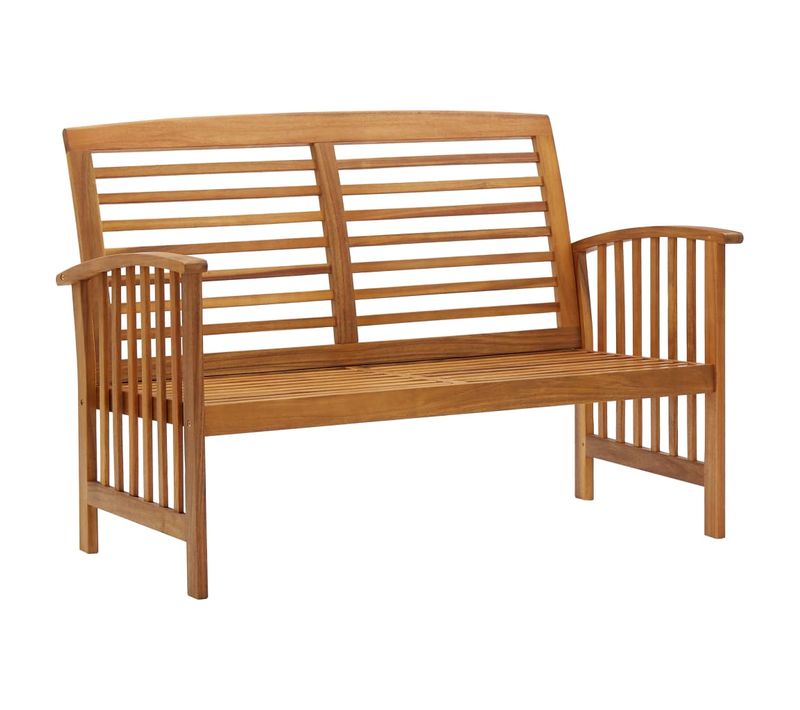 Banc De Jardin Meuble De Patio D'extérieur Terrasse 119 X 67 X 83 Cm Bois D'acacia So