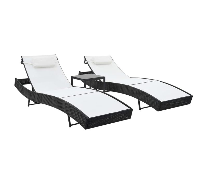 Lot De 2 Transats Chaise Longue Bain De Soleil Lit De Jardin Terrasse Meuble D'extéri