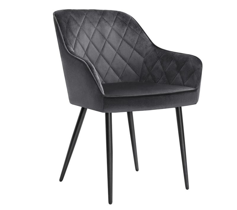 Chaise De Salle à Manger Fauteuil Siège Rembourrée Avec Accoudoirs Largeur D’assise 4