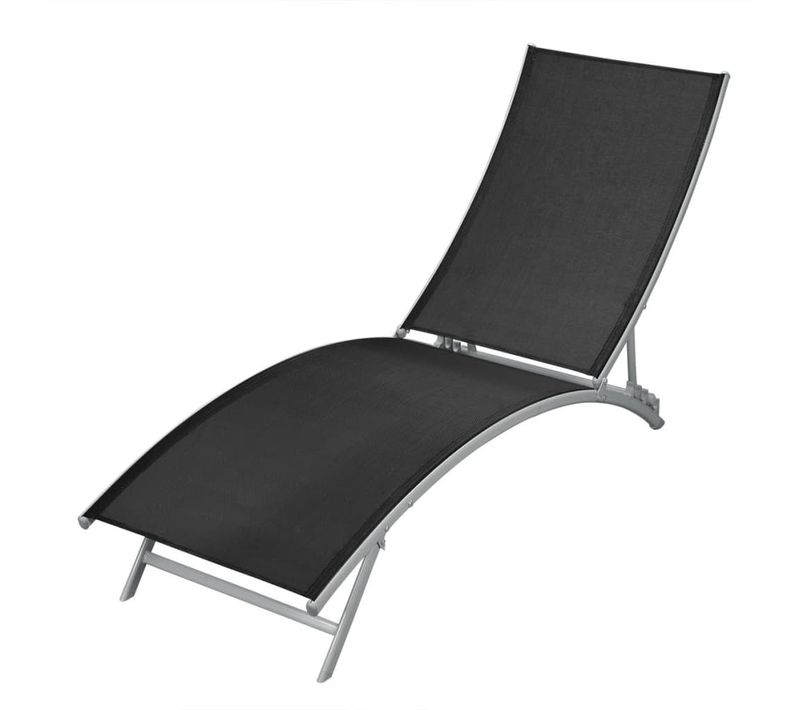 Transat Chaise Longue Bain De Soleil Lit De Jardin Terrasse Meuble D'extérieur Acier