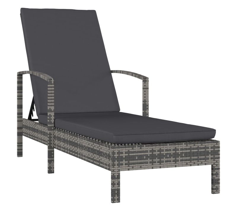 Transat Chaise Longue Bain De Soleil Lit De Jardin Terrasse Meuble D'extérieur Avec Accoudoirs