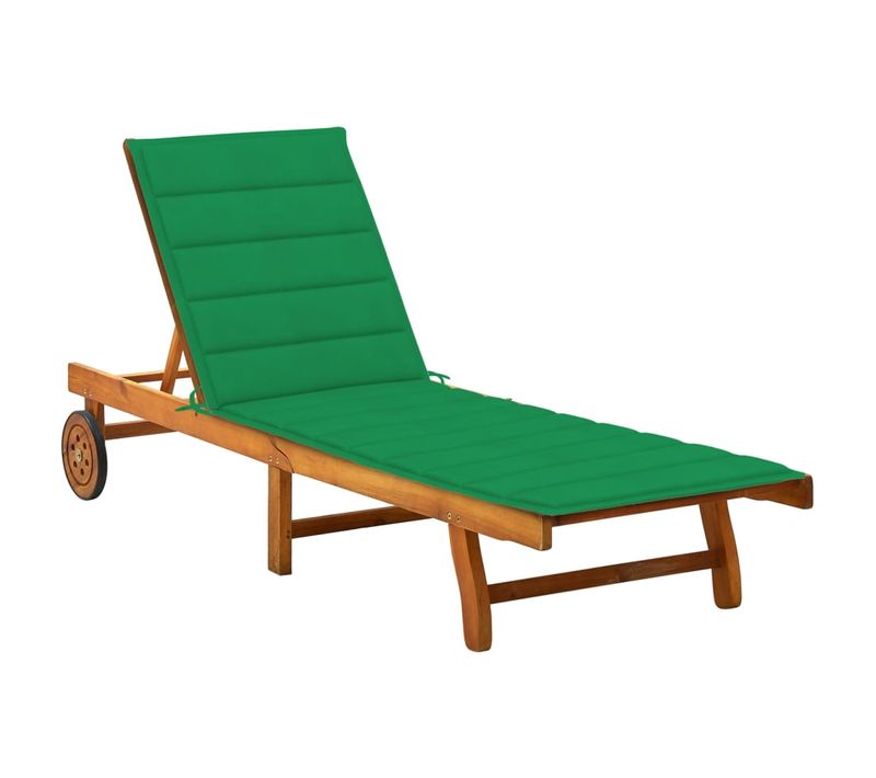 Transat Chaise Longue Bain De Soleil Lit De Jardin Terrasse Meuble D'extérieur Avec Coussin