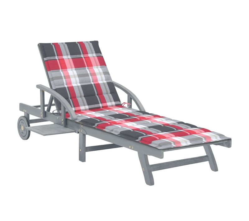 Transat Chaise Longue Bain De Soleil Lit De Jardin Terrasse Meuble D'extérieur Avec Coussin