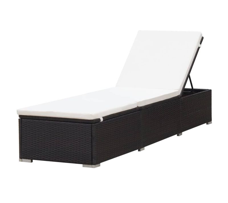 Transat Chaise Longue Bain De Soleil Lit De Jardin Terrasse Meuble D'extérieur Avec C