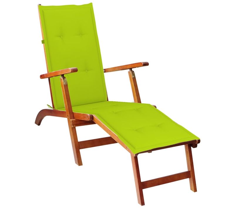 Transat Chaise Longue Bain De Soleil Lit De Jardin Terrasse Meuble D'extérieur Avec Repose-pied