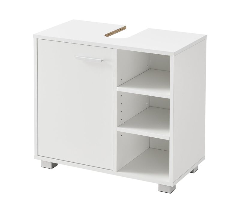 Meuble Sous Lavabo Design Meuble De Rangement Pour Salle De Bain Sous Vasque Avec 3 Étagères