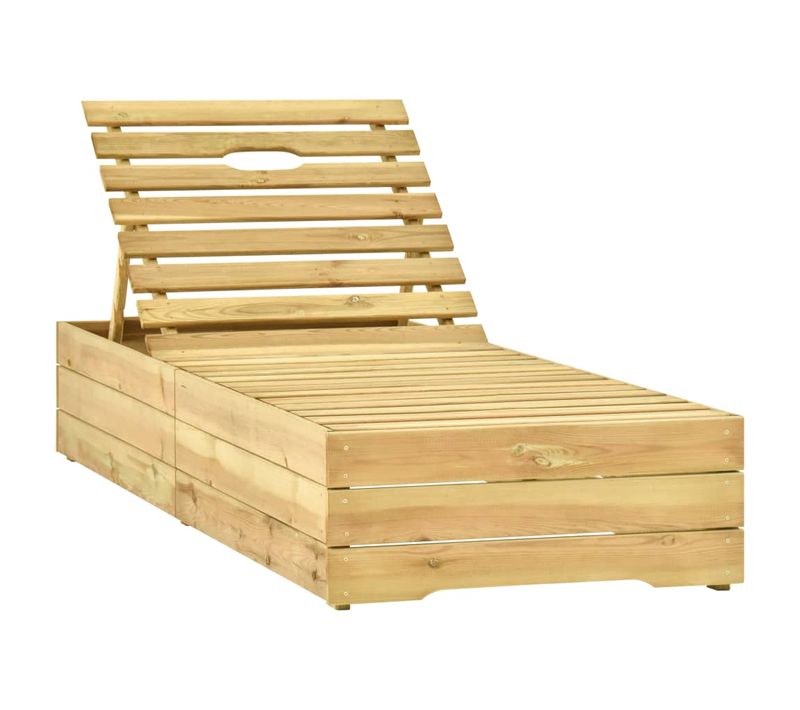 Transat Chaise Longue Bain De Soleil Lit De Jardin Terrasse Meuble D'extérieur Bois D