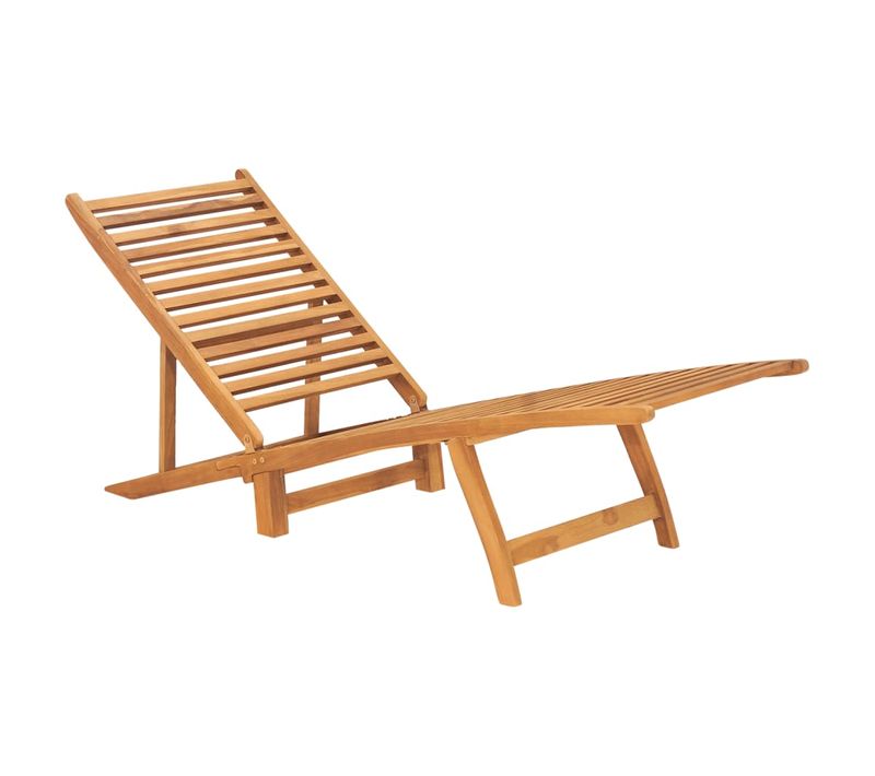 Transat Chaise Longue Bain De Soleil Lit De Jardin Terrasse Meuble D'extérieur Bois D