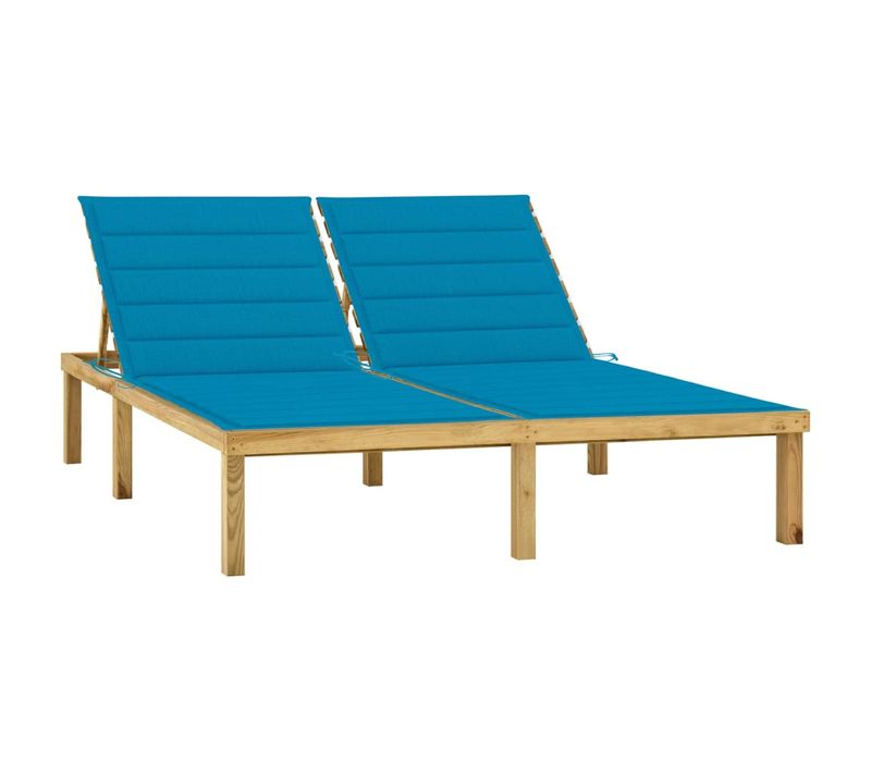 Transat Chaise Longue Bain De Soleil Lit De Jardin Terrasse Meuble D'extérieur Double