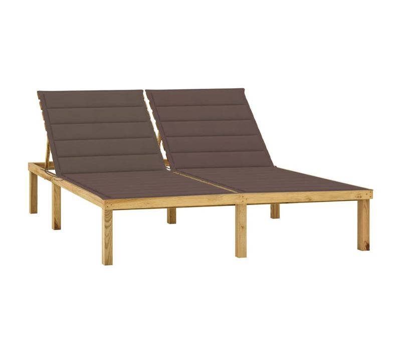 Transat Chaise Longue Bain De Soleil Lit De Jardin Terrasse Meuble D'extérieur Double