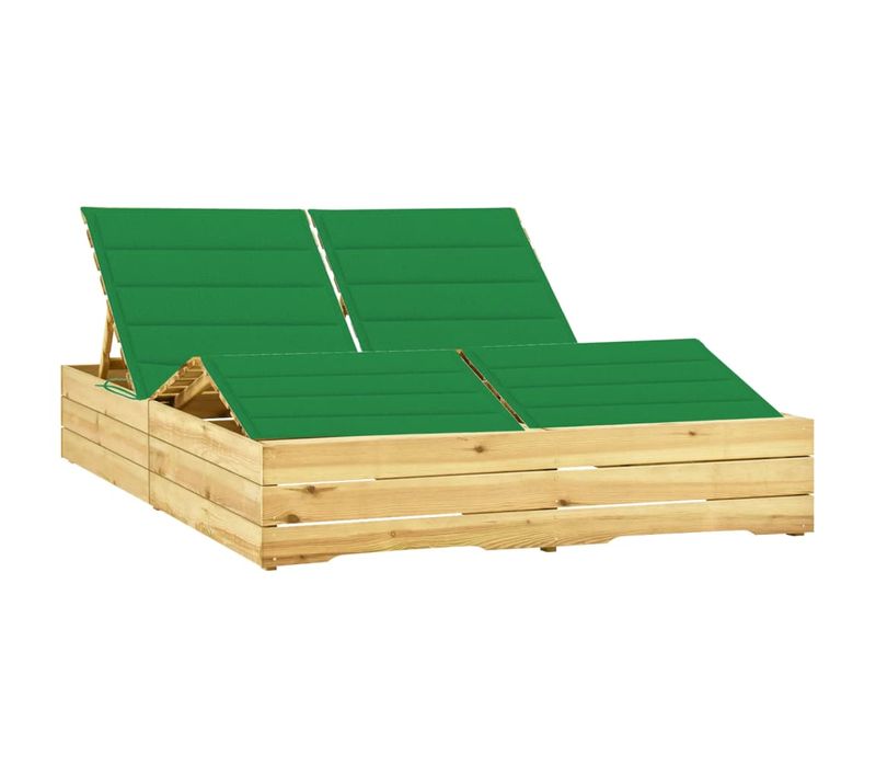 Transat Chaise Longue Bain De Soleil Lit De Jardin Terrasse Meuble D'extérieur Double