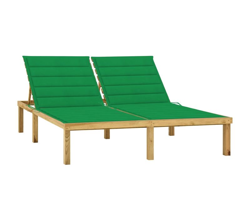 Transat Chaise Longue Bain De Soleil Lit De Jardin Terrasse Meuble D'extérieur Double