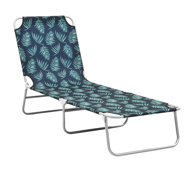 Transat Chaise Longue Bain De Soleil Lit De Jardin Terrasse Meuble D'extérieur Pliable Acier