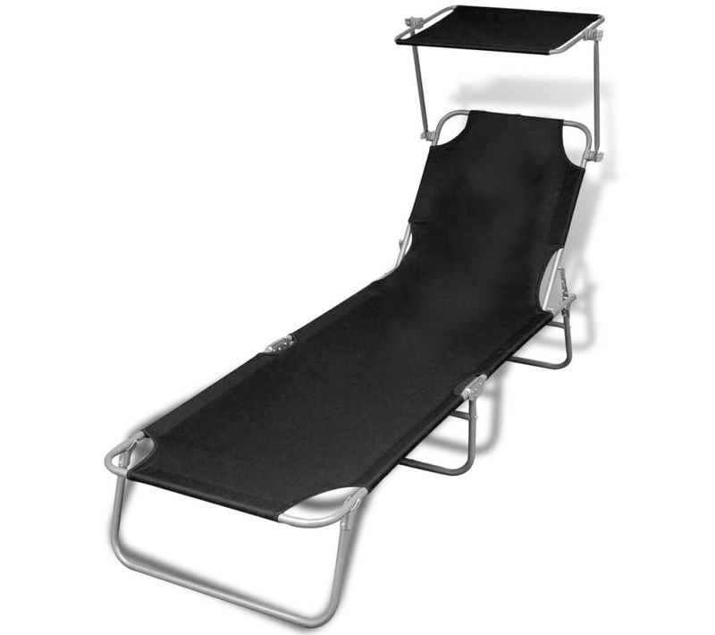 Transat Chaise Longue Bain De Soleil Lit De Jardin Terrasse Meuble D'extérieur Pliable