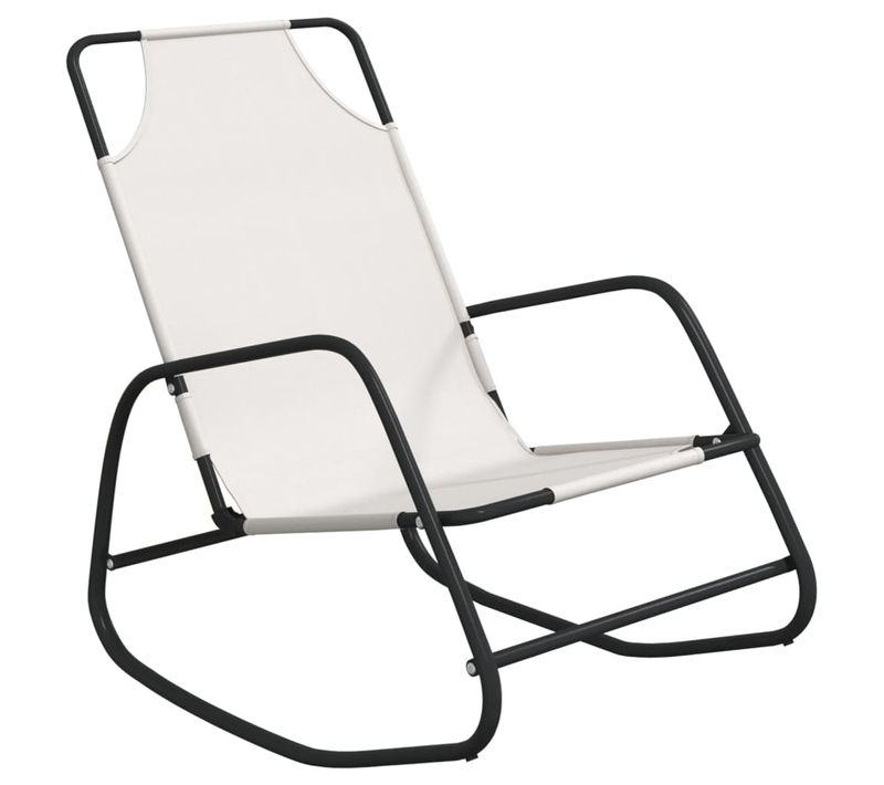 Transat Chaise Longue Bain De Soleil Lit De Jardin Terrasse Meuble D'extérieur à Bascule Acier