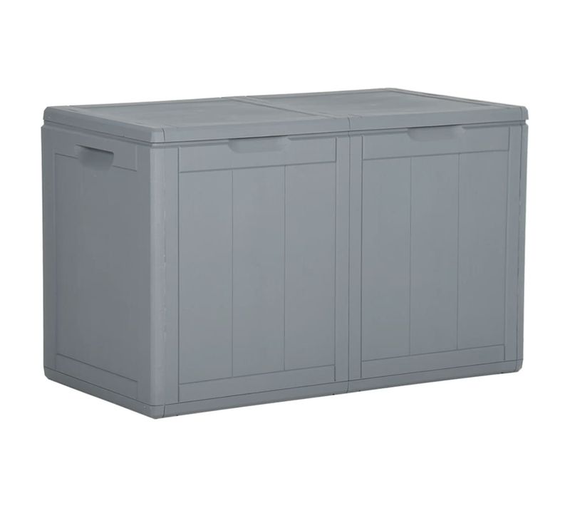 Coffre De Jardin Rangement 180 Litres Gris Pp Rotin 02_0013015