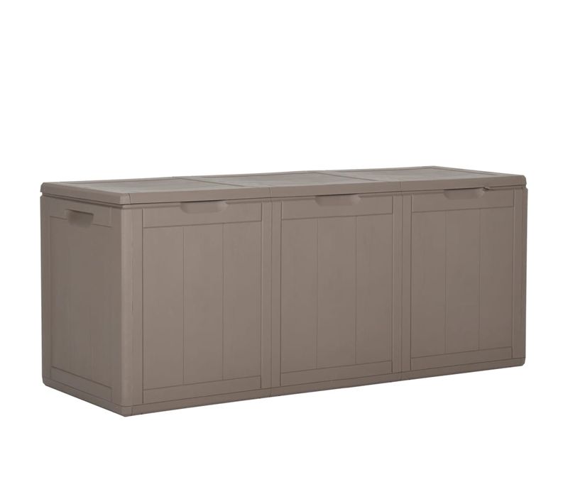 Coffre De Jardin Rangement 270 Litres Marron Pp Rotin 02_0013023