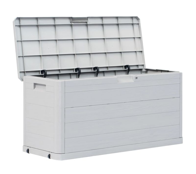 Coffre De Jardin Rangement 280 Litres Gris Clair 02_0013025