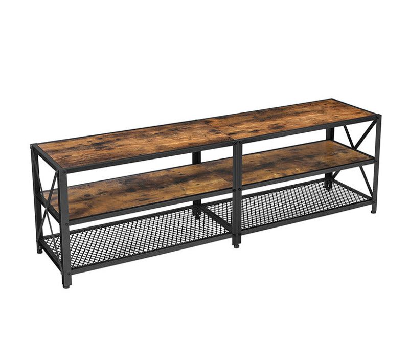 Meuble TV Support TV Pour Télévision Jusqu'à 60 Pouces Table De Salon Avec Étagères D