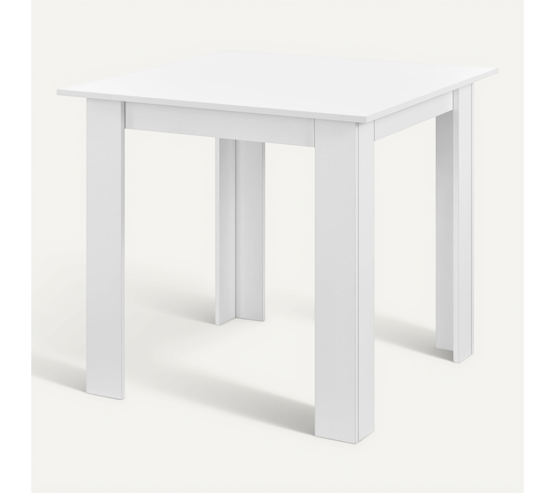 Table De Forme Carrée Pour 4 Personnes Pour Salle à Manger Cuisine 80 Cm Blanc 03_0006232