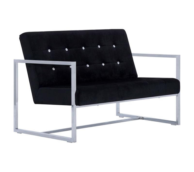 Canapé 2 Places De Salon Salle De Séjour Maison Intérieur Places Avec Accoudoirs Chro