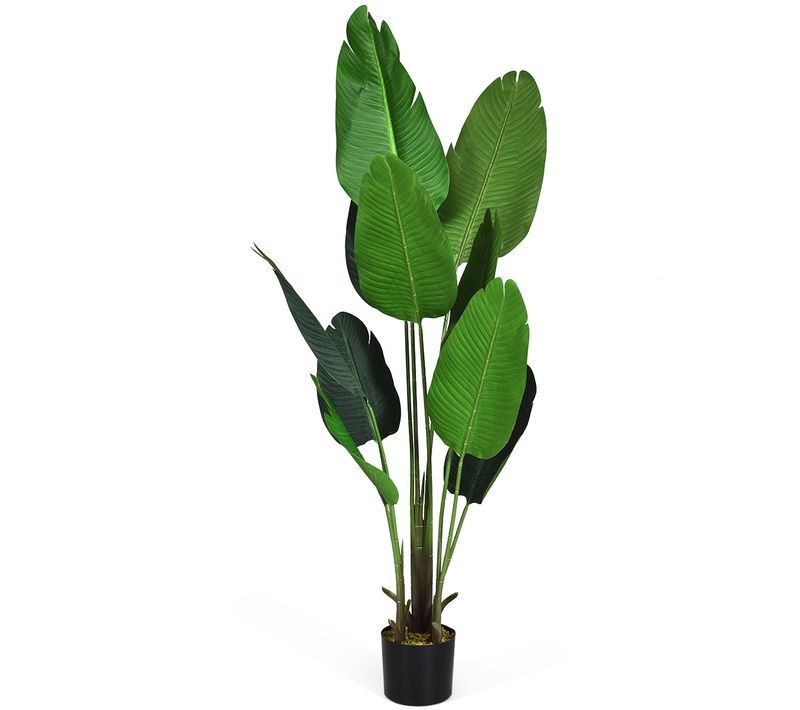Plante Artificiel Bananier Avec Pot 160cm Décoration Intérieur Et Extérieur 20_0000959