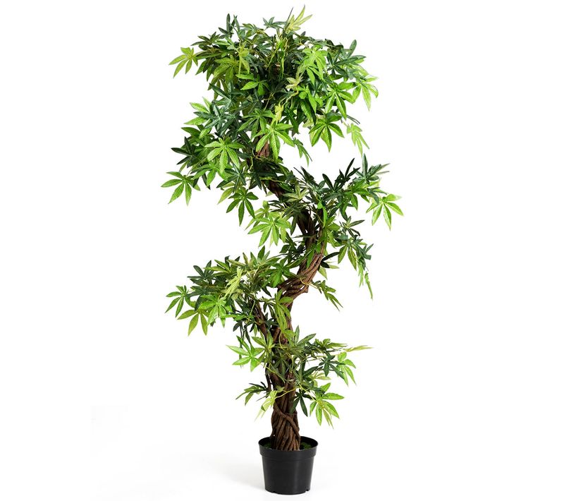 Arbre Plante Artificielle Avec Pot Plastique Pour Intérieur Ou Extérieur 19 X 19 X 160cm 20_000010