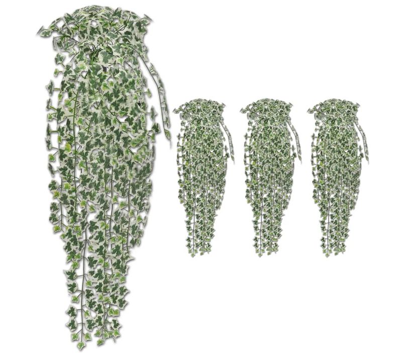 Arbustes Artificiels Buissons De Lierre 4 Pièces Bigarré 90 Cm Dec022051