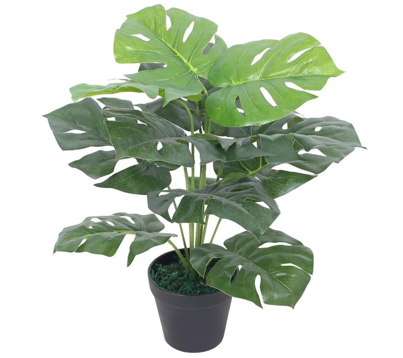 Plante Monstera Artificielle Avec Pot 45 Cm Vert Dec021915