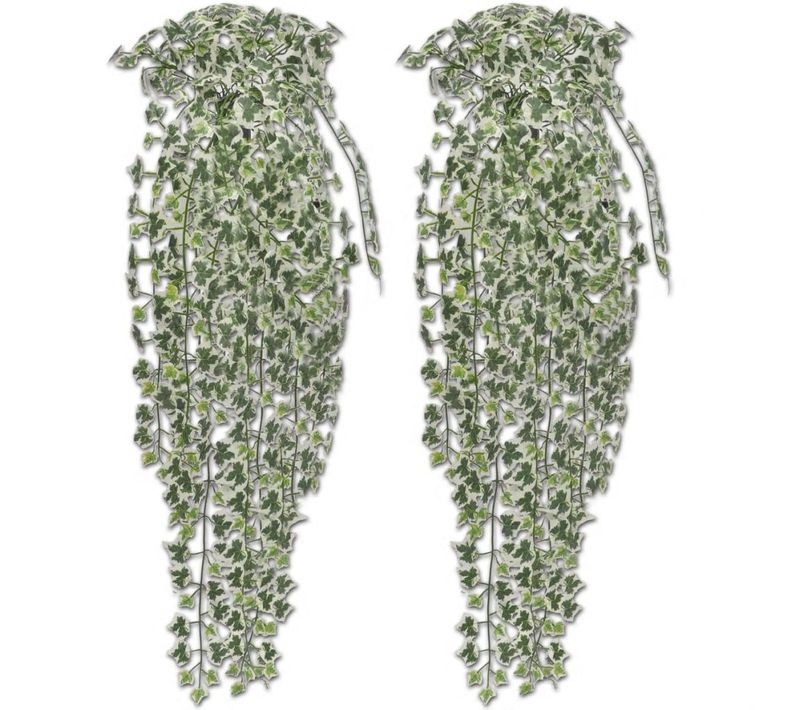 Lot De 2 Buissons De Lierre Artificielle 90 Cm Vert Dec021899