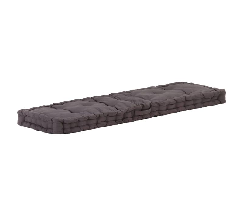 Coussin De Plancher De Palette Coton Matelas De Sol 120x40x7 Cm Anthracite Dec021809