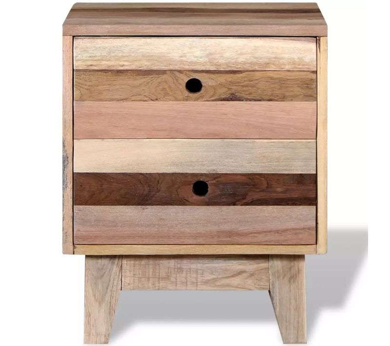 Table De Nuit Chevet Commode Armoire Meuble Chambre Bois De Récupération Massif 14020