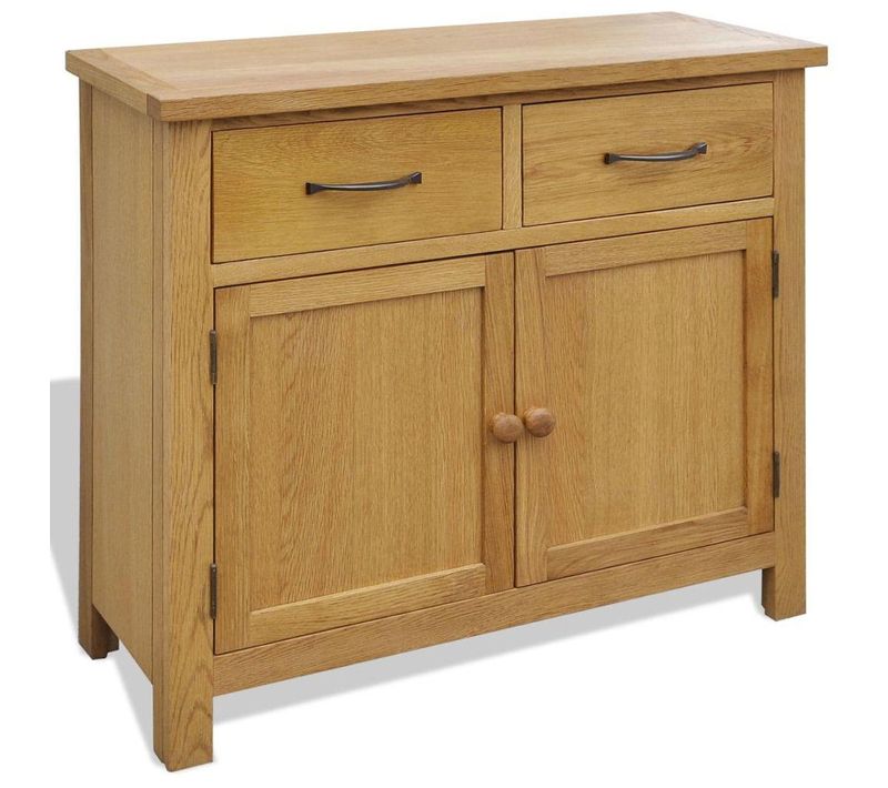 Buffet Bahut Armoire Console Meuble De Rangement 90 Cm Bois De Chêne Massif 4402256