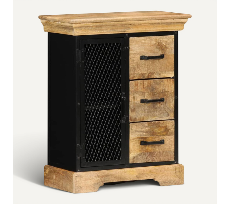 Buffet Bahut Armoire Console Meuble De Rangement 75 Cm Bois De Manguier Massif 440225