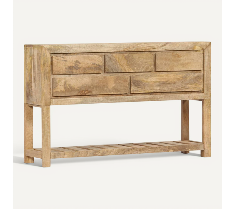 Console Meuble De Rangement 120 Cm Bois De Manguier Massif 4402254