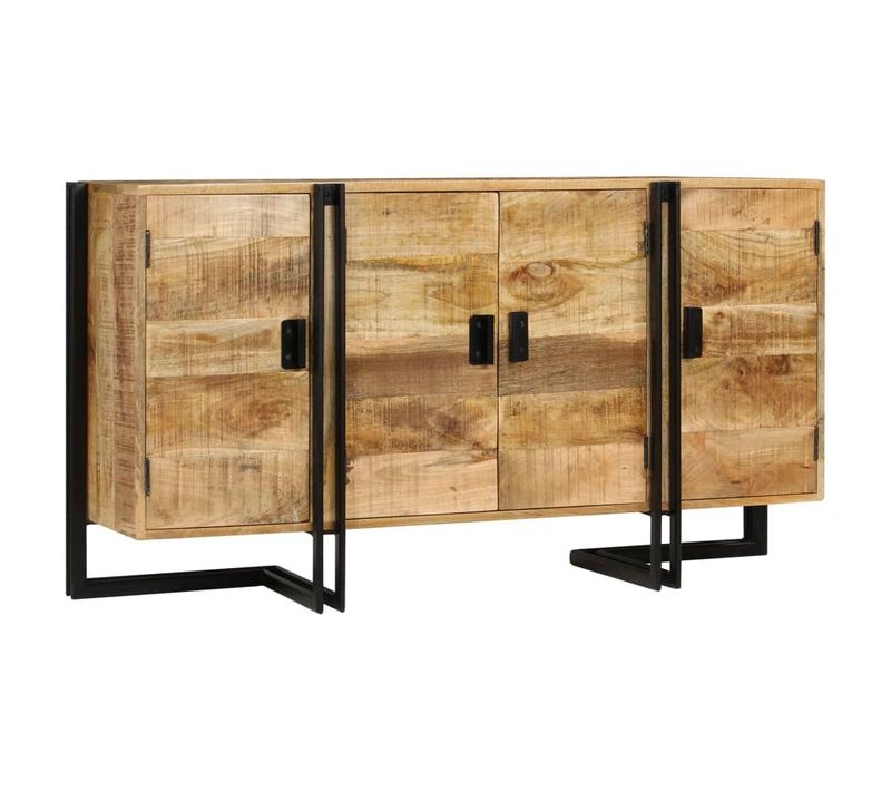 Buffet Bahut Armoire Console Meuble De Rangement Bois De Manguier Massif 150 Cm 44021