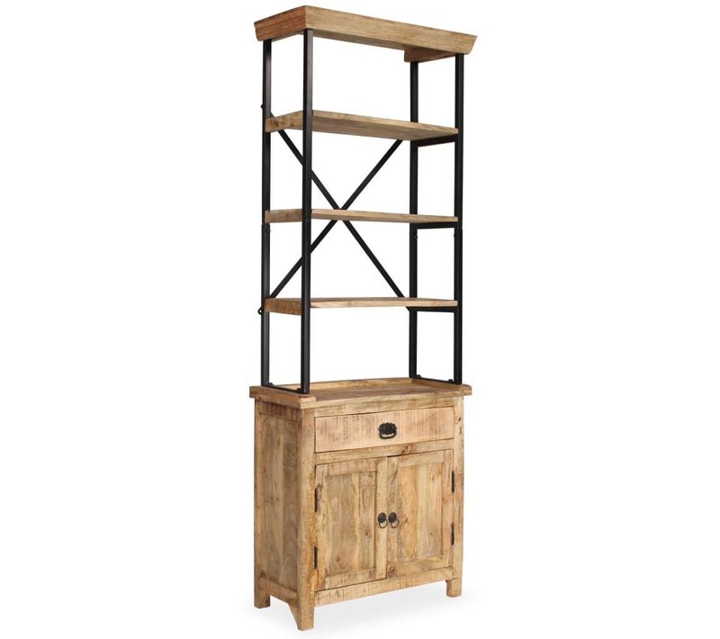 Buffet Bahut Armoire Console Meuble De Rangement Avec Étagères En Bois De Manguier Ma