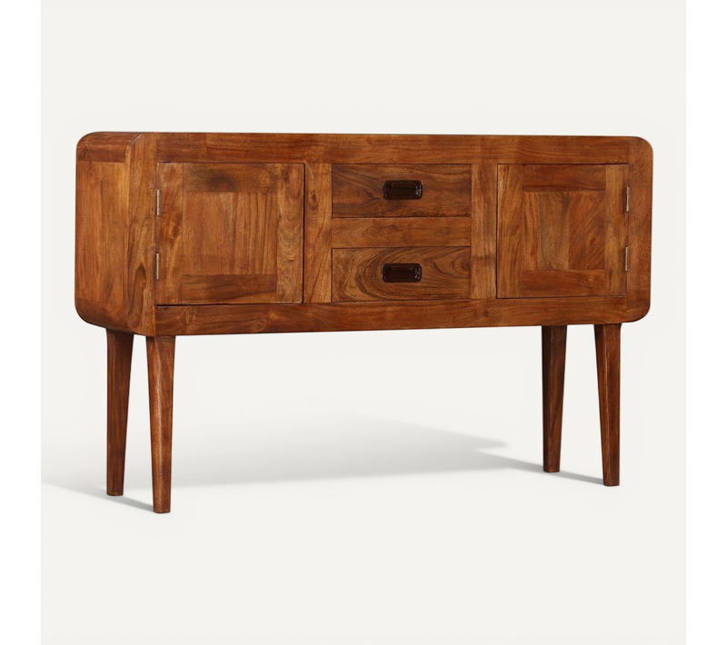 Buffet Bahut Armoire Console Meuble De Rangement Bois Massif Avec Finition En Bois De