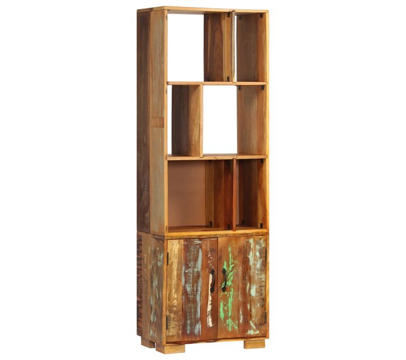 Étagère Armoire Meuble Design Bibliothèque 180 Cm Bois De Récupération Solide 2702066