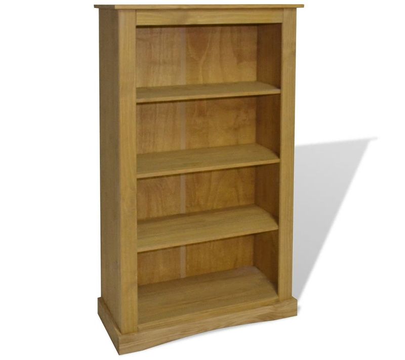 Étagère Armoire Meuble Design Bibliothèque à 4 Niveaux Pin 150 Cm Marron 2702017/2