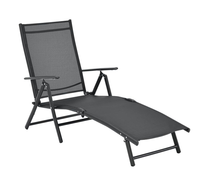 Transat Bain De Soleil Inclinable 160° Bain De Soleil Avec Accoudoirs 150 X 65 X 86 C